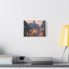 Charming Village Canvas Wall Art - Cozy Street Scene with Warm Lights - Image 3